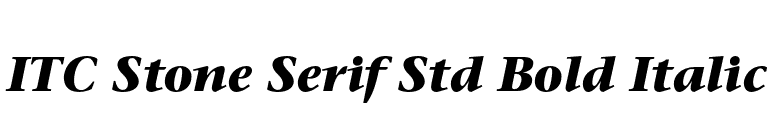 ITC Stone Serif Std Bold Italic font preview