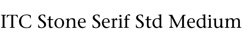 ITC Stone Serif Std Medium font preview