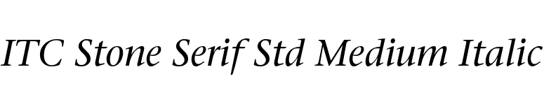 ITC Stone Serif Std Medium Italic font preview