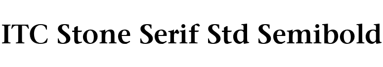ITC Stone Serif Std Semibold font preview
