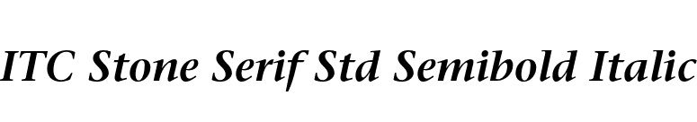ITC Stone Serif Std Semibold Italic font preview