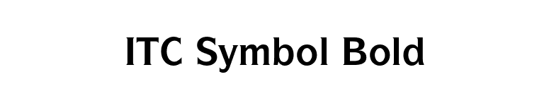 ITC Symbol Bold font preview