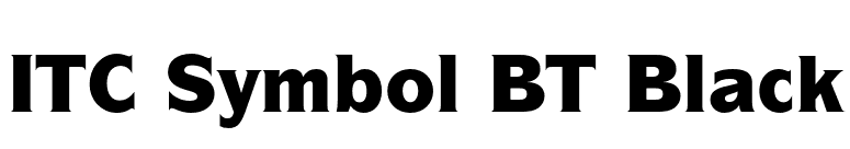ITC Symbol BT Black font preview