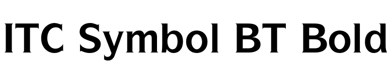 ITC Symbol BT Bold font preview