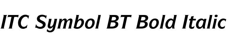 ITC Symbol BT Bold Italic font preview