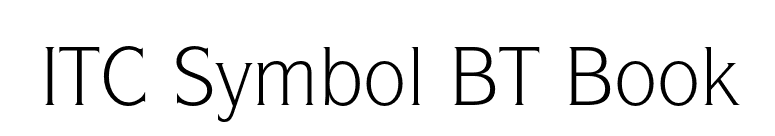 ITC Symbol BT Book font preview