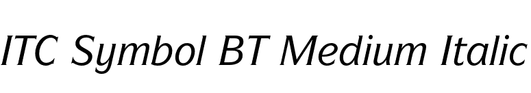 ITC Symbol BT Medium Italic font preview
