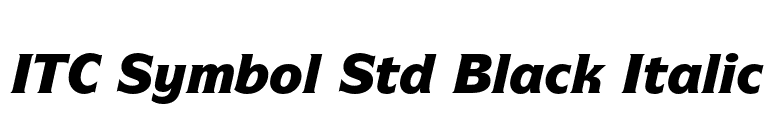 ITC Symbol Std Black Italic font preview