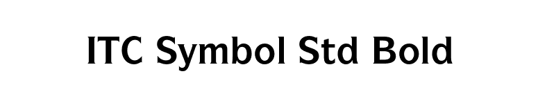 ITC Symbol Std Bold font preview