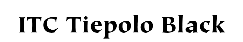 ITC Tiepolo Black font preview