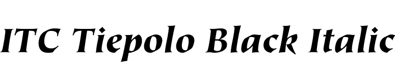 ITC Tiepolo Black Italic font preview