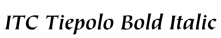ITC Tiepolo Bold Italic font preview