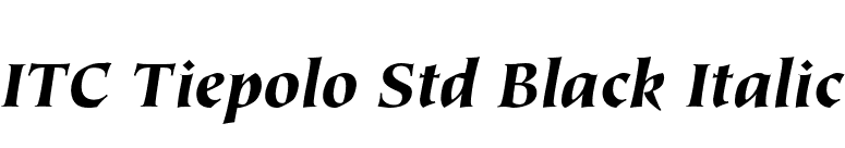 ITC Tiepolo Std Black Italic font preview