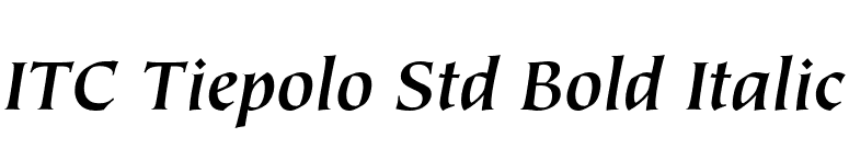 ITC Tiepolo Std Bold Italic font preview
