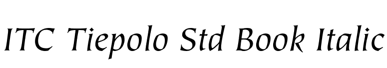 ITC Tiepolo Std Book Italic font preview