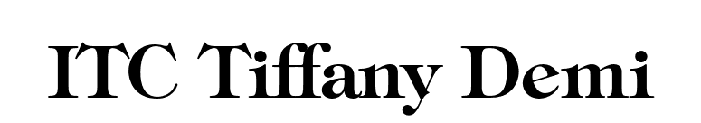 ITC Tiffany Demi font preview