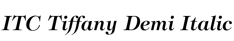 ITC Tiffany Demi Italic font preview