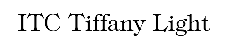 ITC Tiffany Light font preview