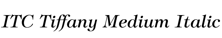 ITC Tiffany Medium Italic font preview