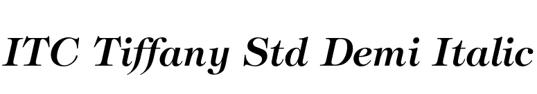 ITC Tiffany Std Demi Italic font preview