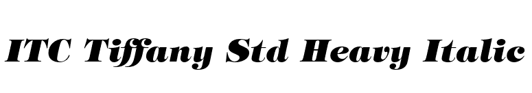 ITC Tiffany Std Heavy Italic font preview