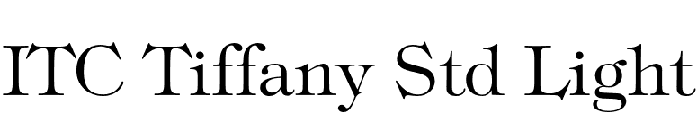 ITC Tiffany Std Light font preview