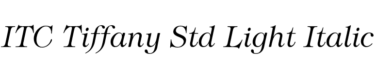 ITC Tiffany Std Light Italic font preview