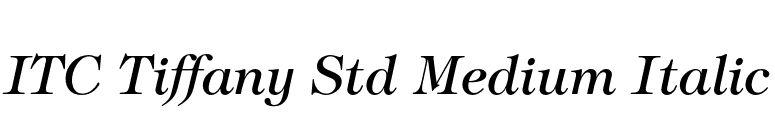 ITC Tiffany Std Medium Italic font preview