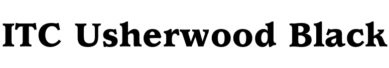 ITC Usherwood Black font preview