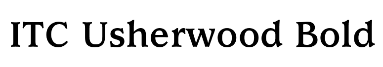 ITC Usherwood Bold font preview