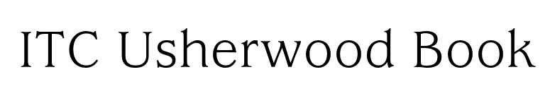 ITC Usherwood Book font preview