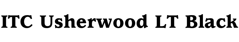 ITC Usherwood LT Black font preview