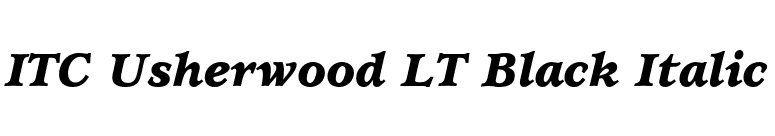 ITC Usherwood LT Black Italic font preview