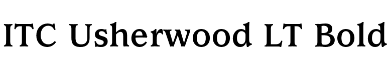 ITC Usherwood LT Bold font preview