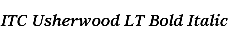 ITC Usherwood LT Bold Italic font preview