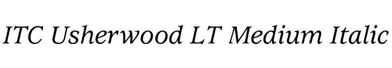 ITC Usherwood LT Medium Italic font preview