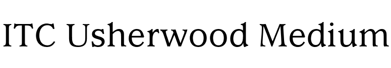 ITC Usherwood Medium font preview