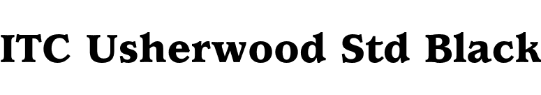 ITC Usherwood Std Black font preview