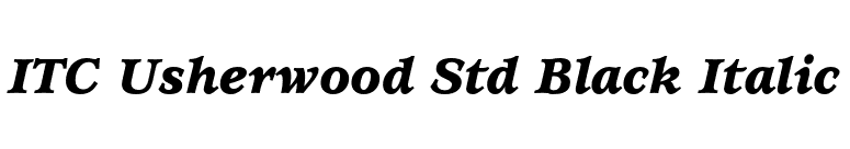 ITC Usherwood Std Black Italic font preview