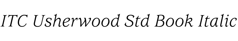 ITC Usherwood Std Book Italic font preview