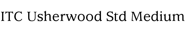 ITC Usherwood Std Medium font preview