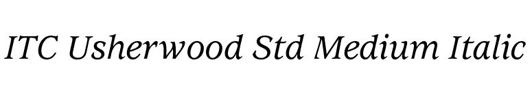 ITC Usherwood Std Medium Italic font preview
