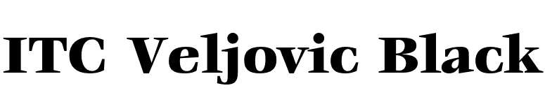 ITC Veljovic Black font preview