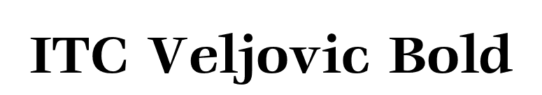 ITC Veljovic Bold font preview