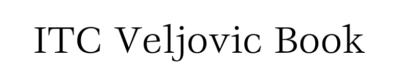 ITC Veljovic Book font preview