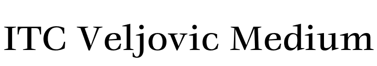 ITC Veljovic Medium font preview