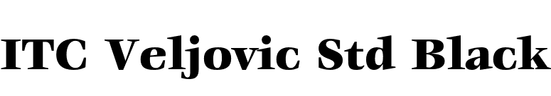 ITC Veljovic Std Black font preview