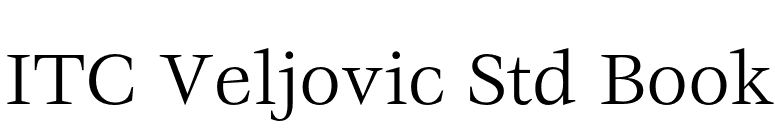ITC Veljovic Std Book font preview