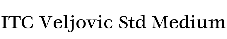 ITC Veljovic Std Medium font preview