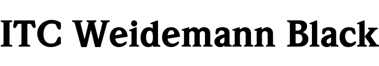 ITC Weidemann Black font preview